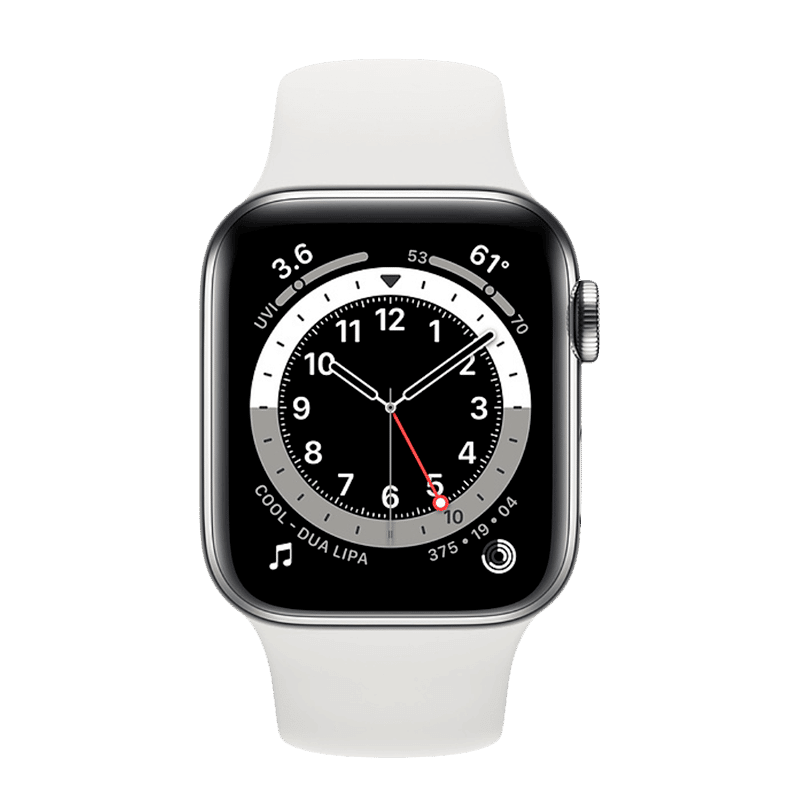 Apple Watch Series 6 Aluminio 44 mm GPS + Cellular Plata/Blanca