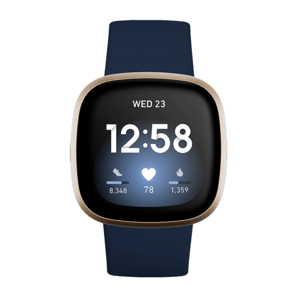 Fitbit Versa 3 Aluminio Dorado / Azul Medianoche