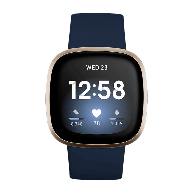 Fitbit Versa 3 Aluminio Dorado/Azul Medianoche