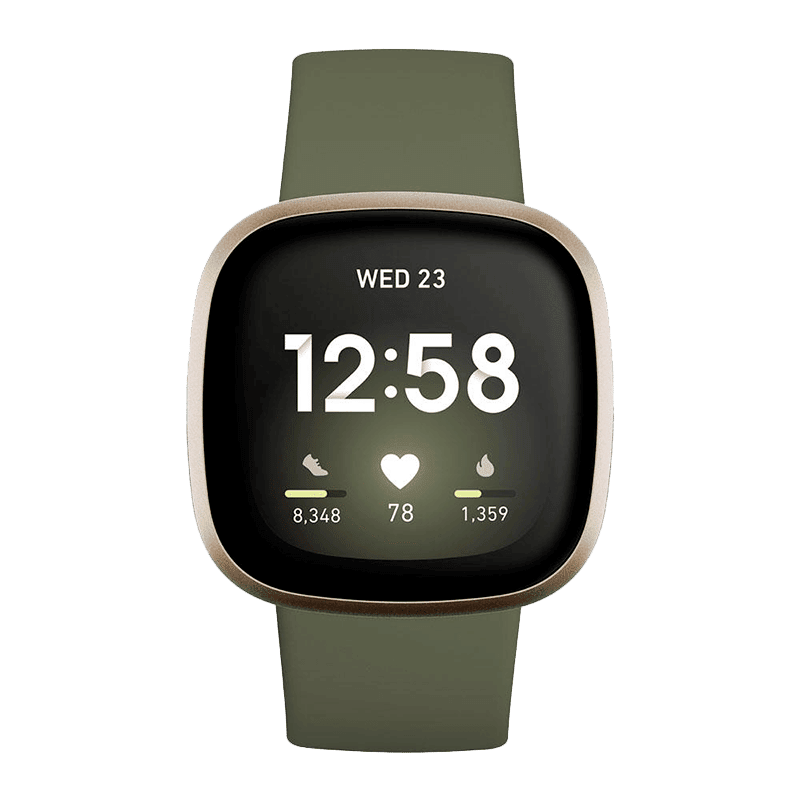 Fitbit Versa 3 Aluminio Dorado/Verde Oliva