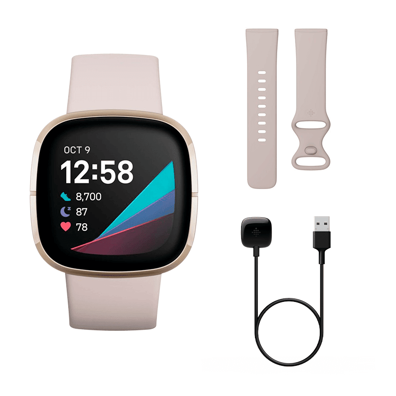 Fitbit Sense Acero inoxidable Dorado / Blanco Marfil