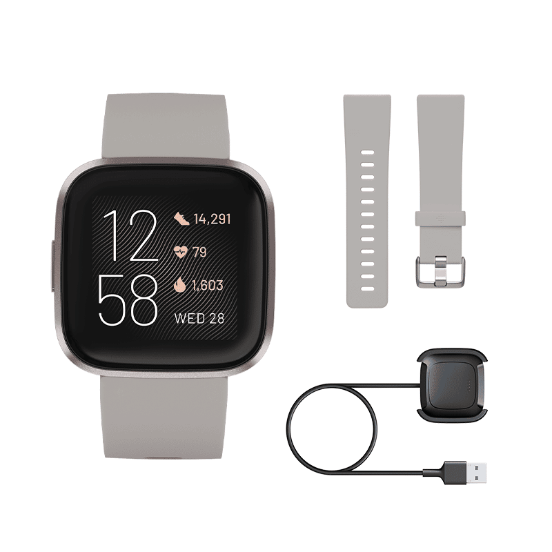 Fitbit Versa 2 Aluminio Gris Biebla / Gris Piedra