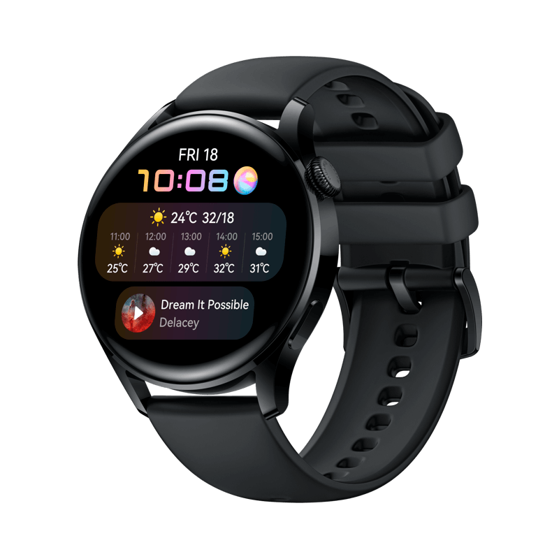 Huawei Watch 3 Fluoroelastómero Negro